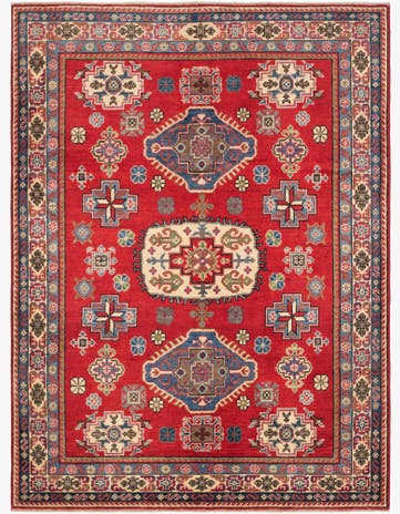 5' 1 x 6' 10 Hand Knotted Kazak Rug