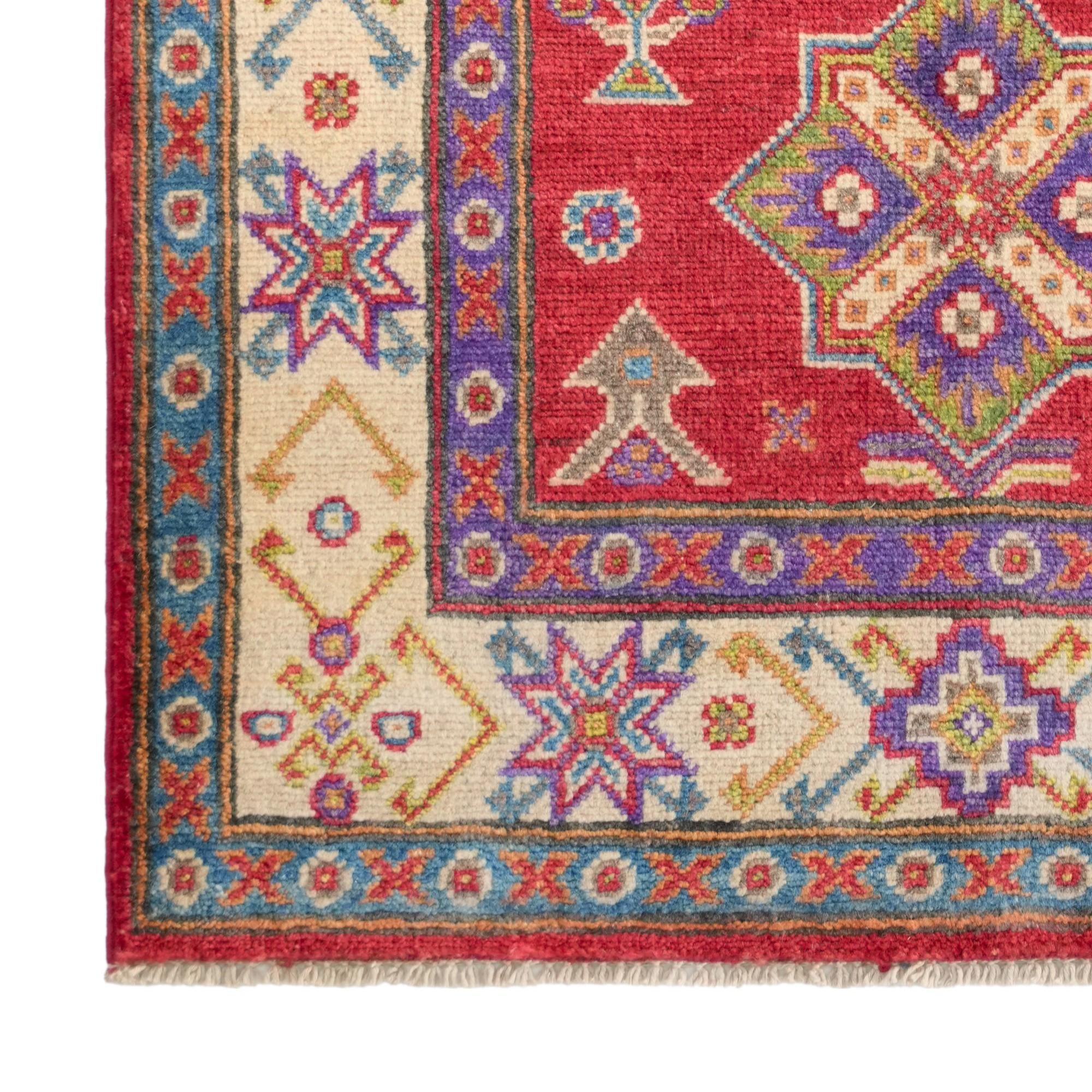 Detail image 7 of 12: 2' 9 x 4' 7 Hand Knotted Kazak Rug