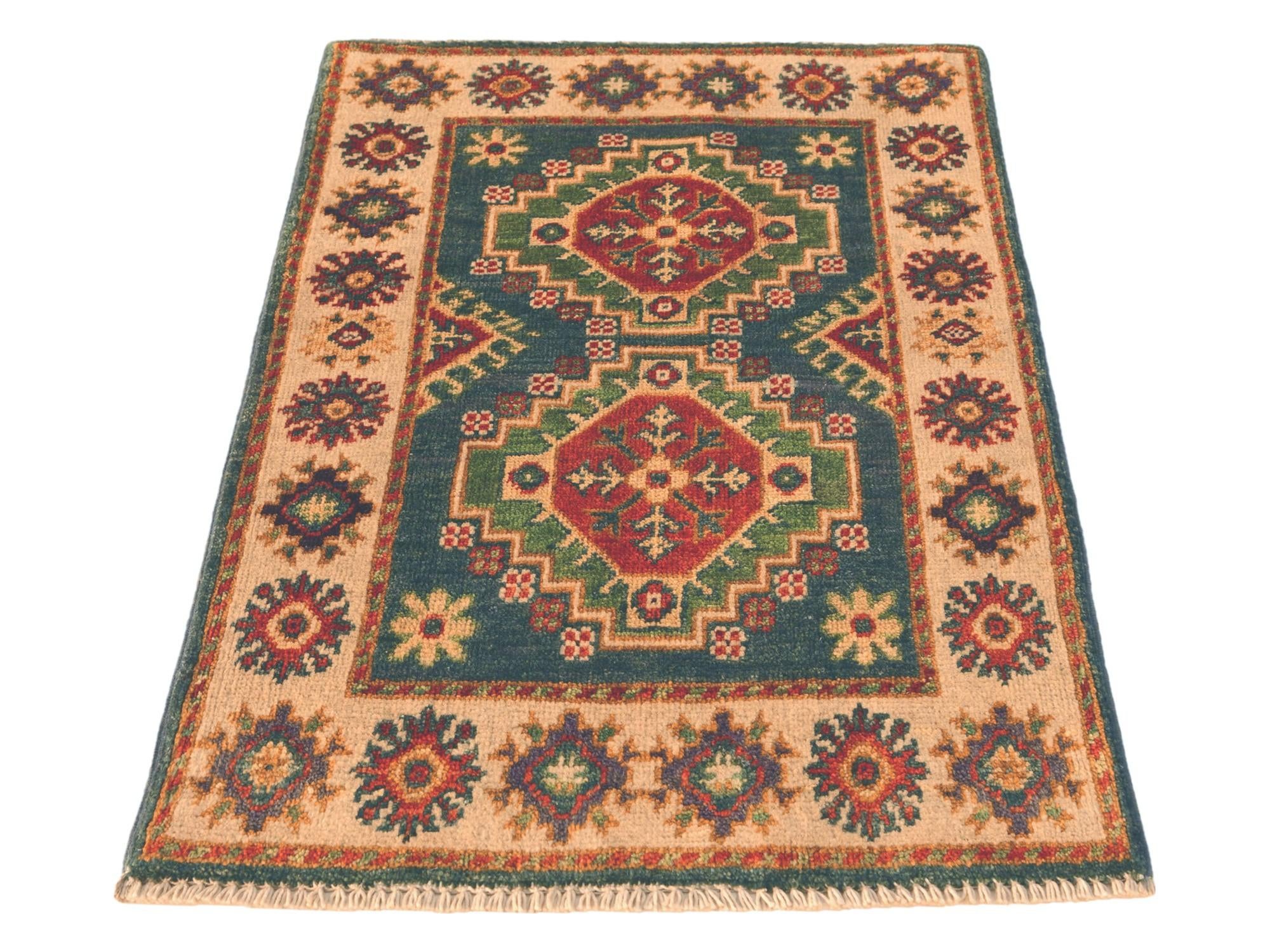 60cm x 90cm Hand Knotted Kazak Rug