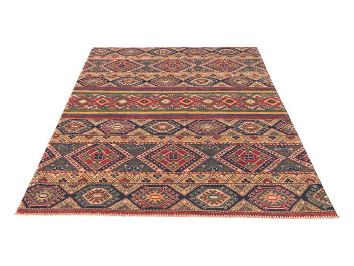 5' x 6' 7 Hand Knotted Kazak Rug