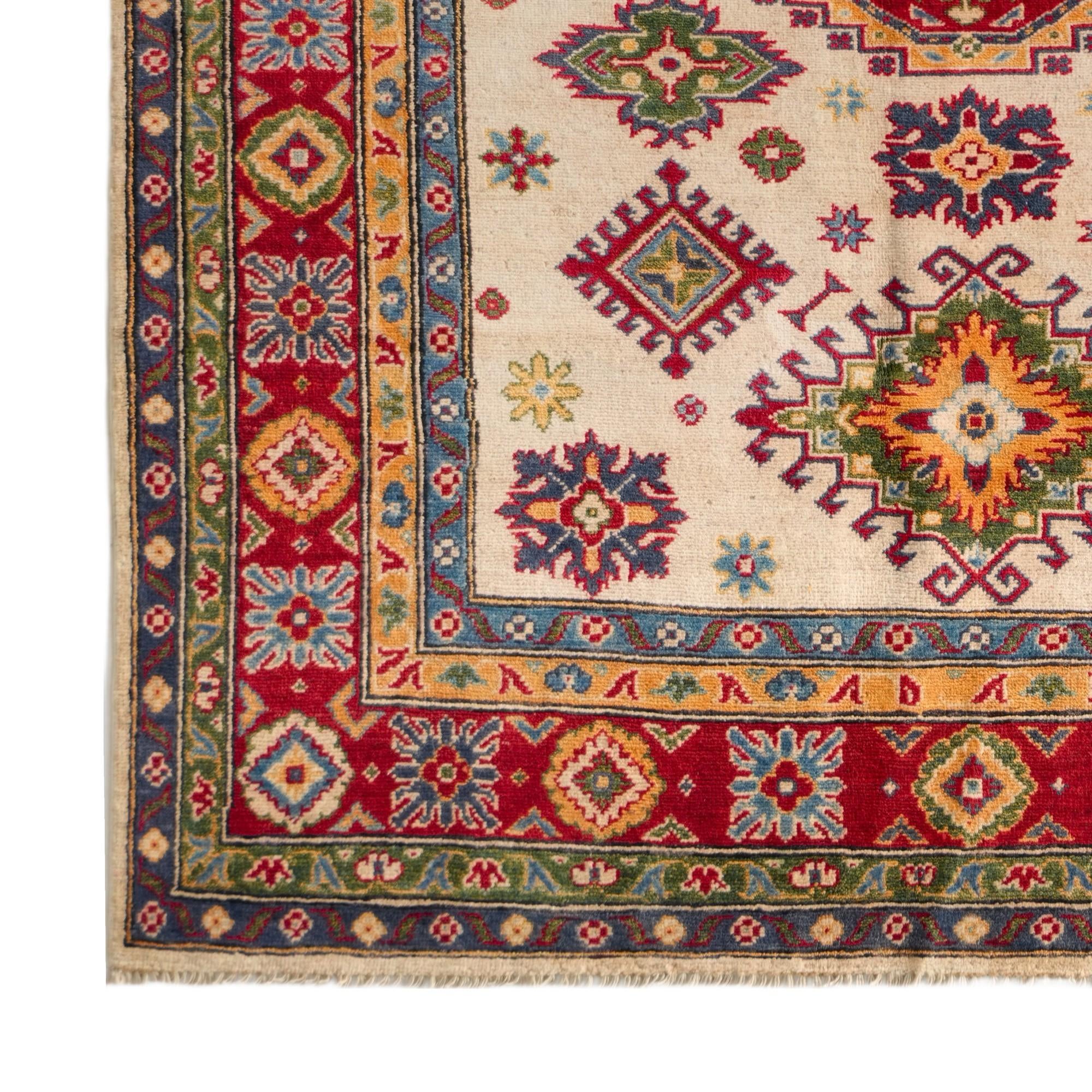 Detail image 7 of 10: 5' 2 x 6' 3 Hand Knotted Kazak Rug