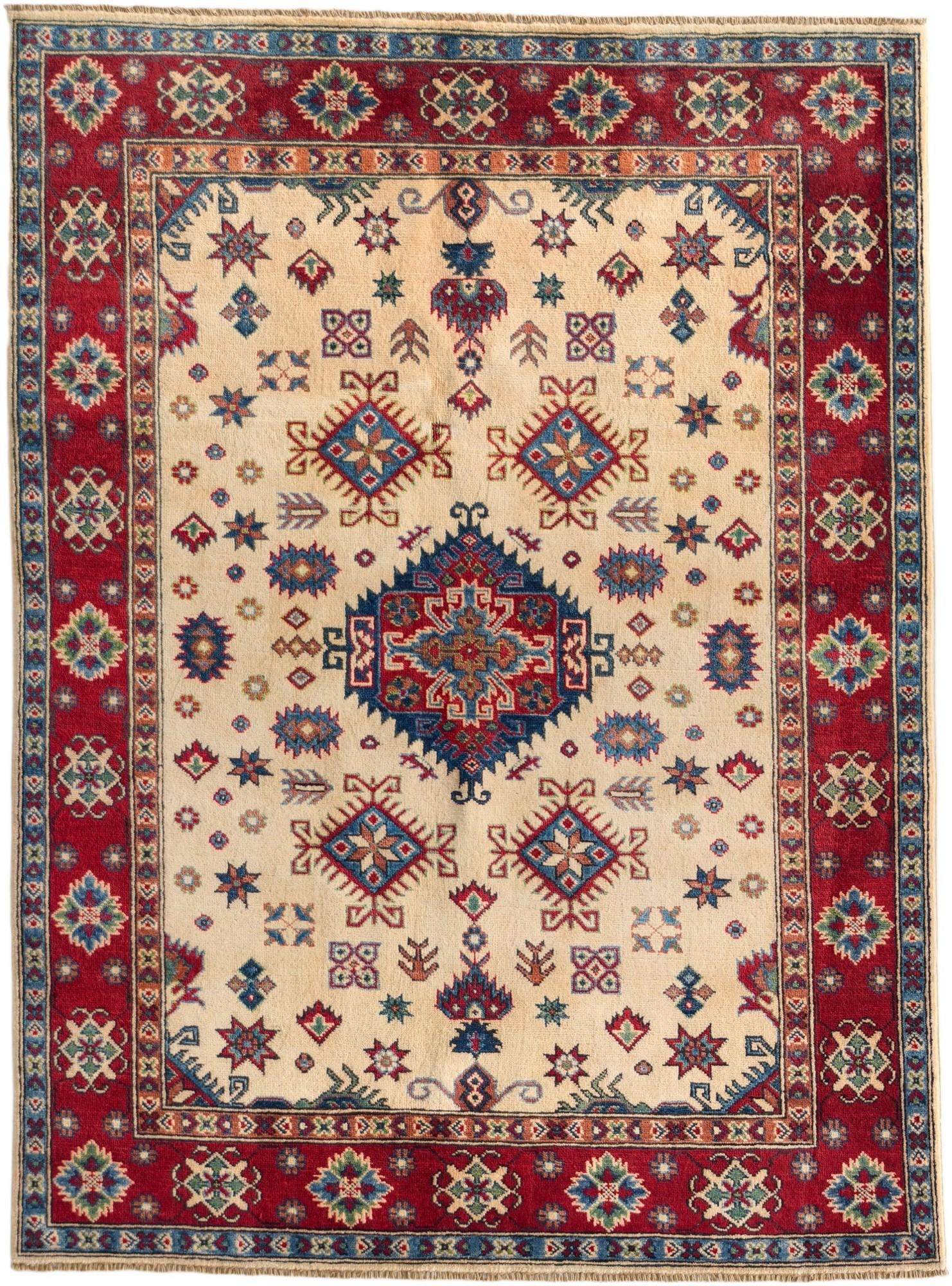Detail image 2 of 10: 4' 10 x 6' 7 Hand Knotted Kazak Rug