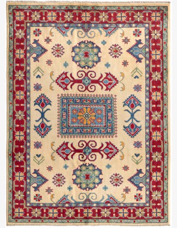 5' x 6' 10 Hand Knotted Kazak Rug