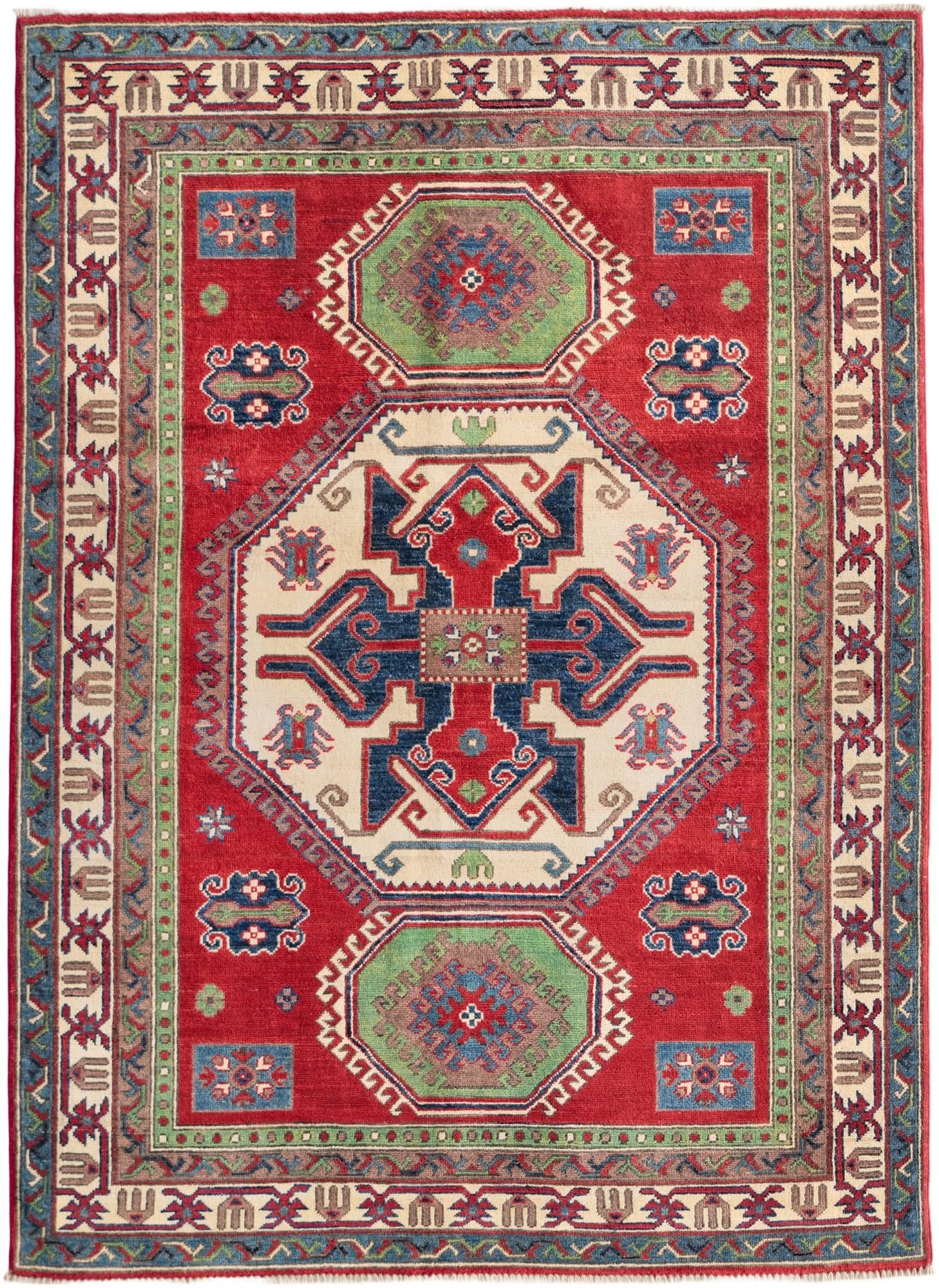 5' 2 x 7' 1 Hand Knotted Kazak Rug