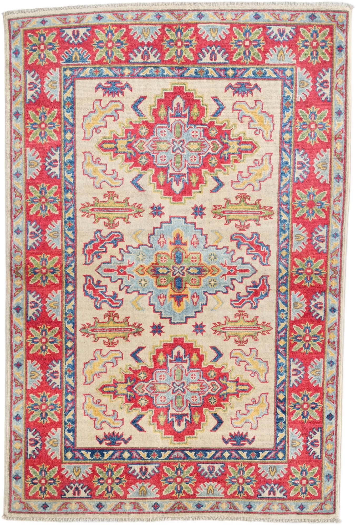 3' 5 x 5' 1 Hand Knotted Kazak Rug