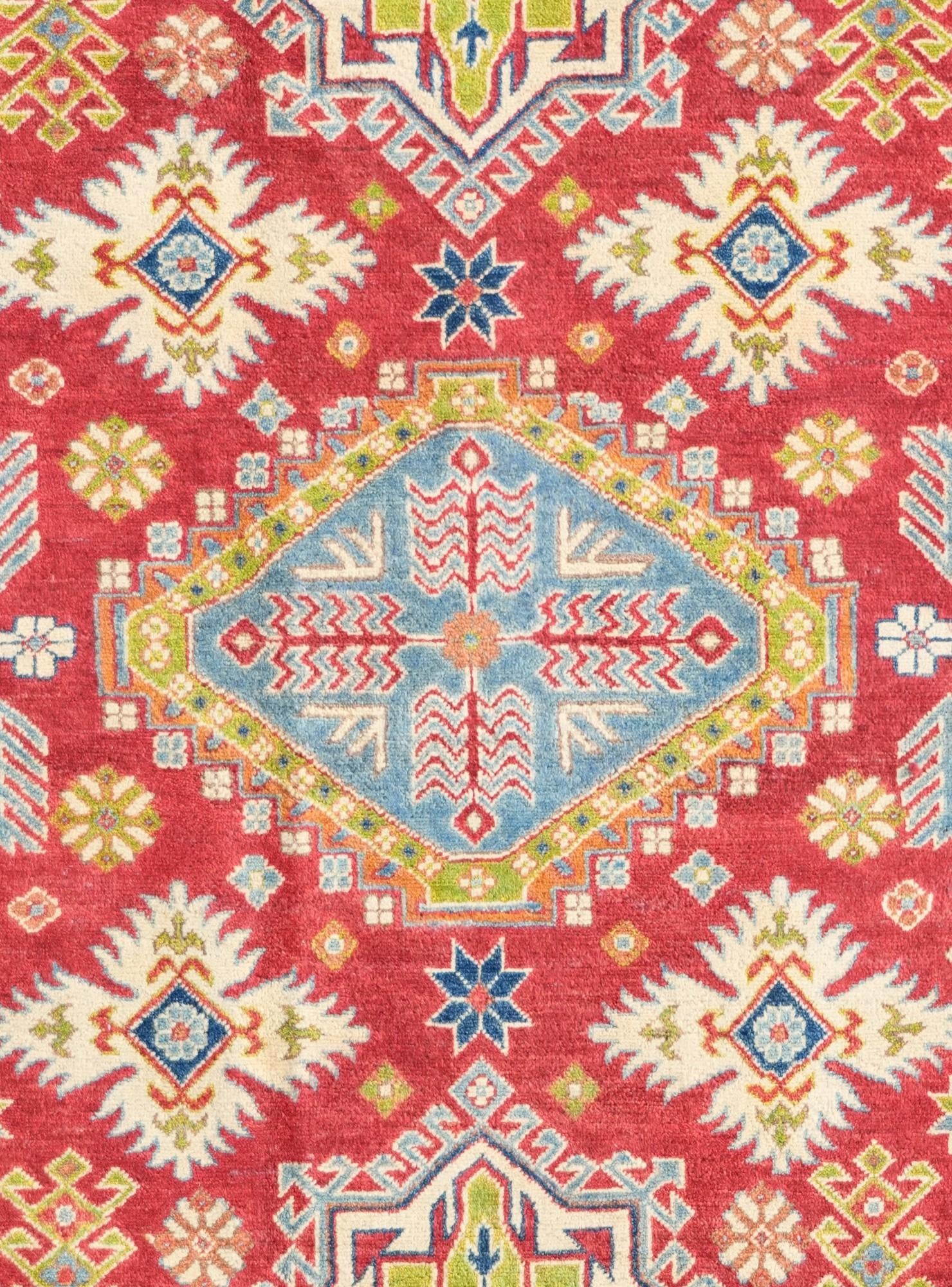 6' 2 x 8' 11 Hand Knotted Kazak Rug