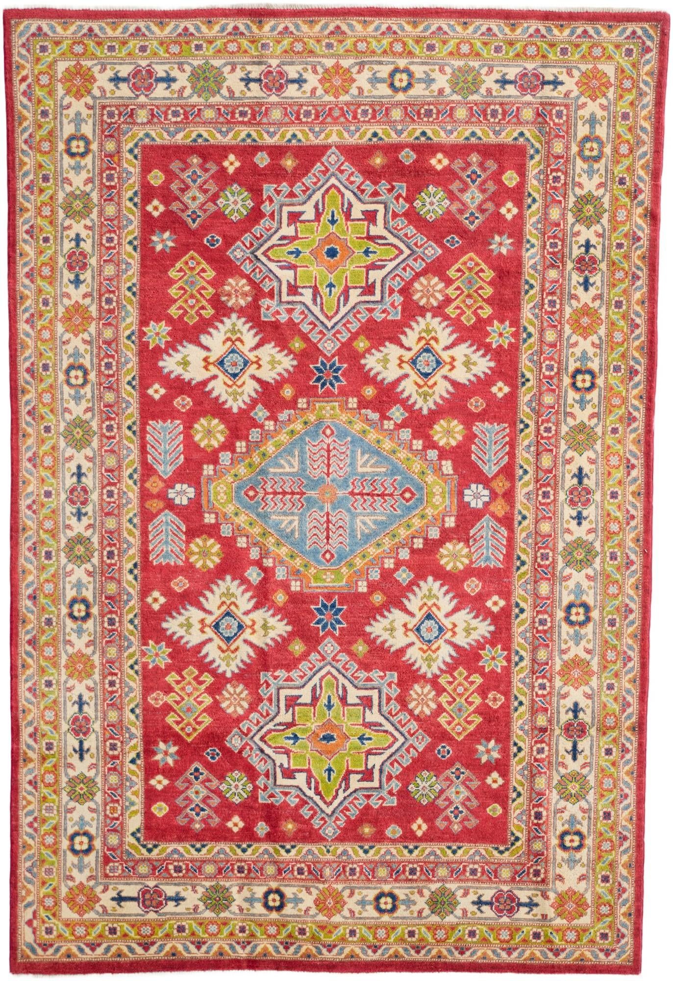 6' 2 x 8' 11 Hand Knotted Kazak Rug
