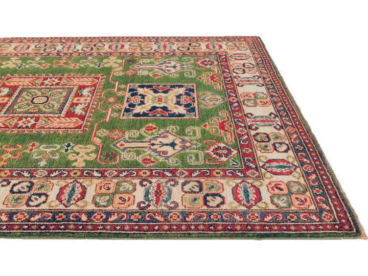 4' 2 x 5' 5 Hand Knotted Kazak Rug