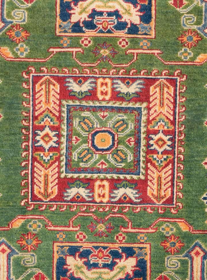 4' 2 x 5' 5 Hand Knotted Kazak Rug