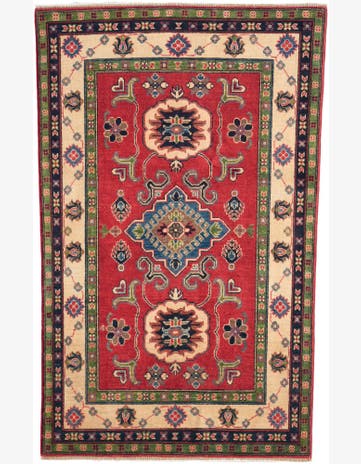 3' 10 x 6' Hand Knotted Kazak Rug