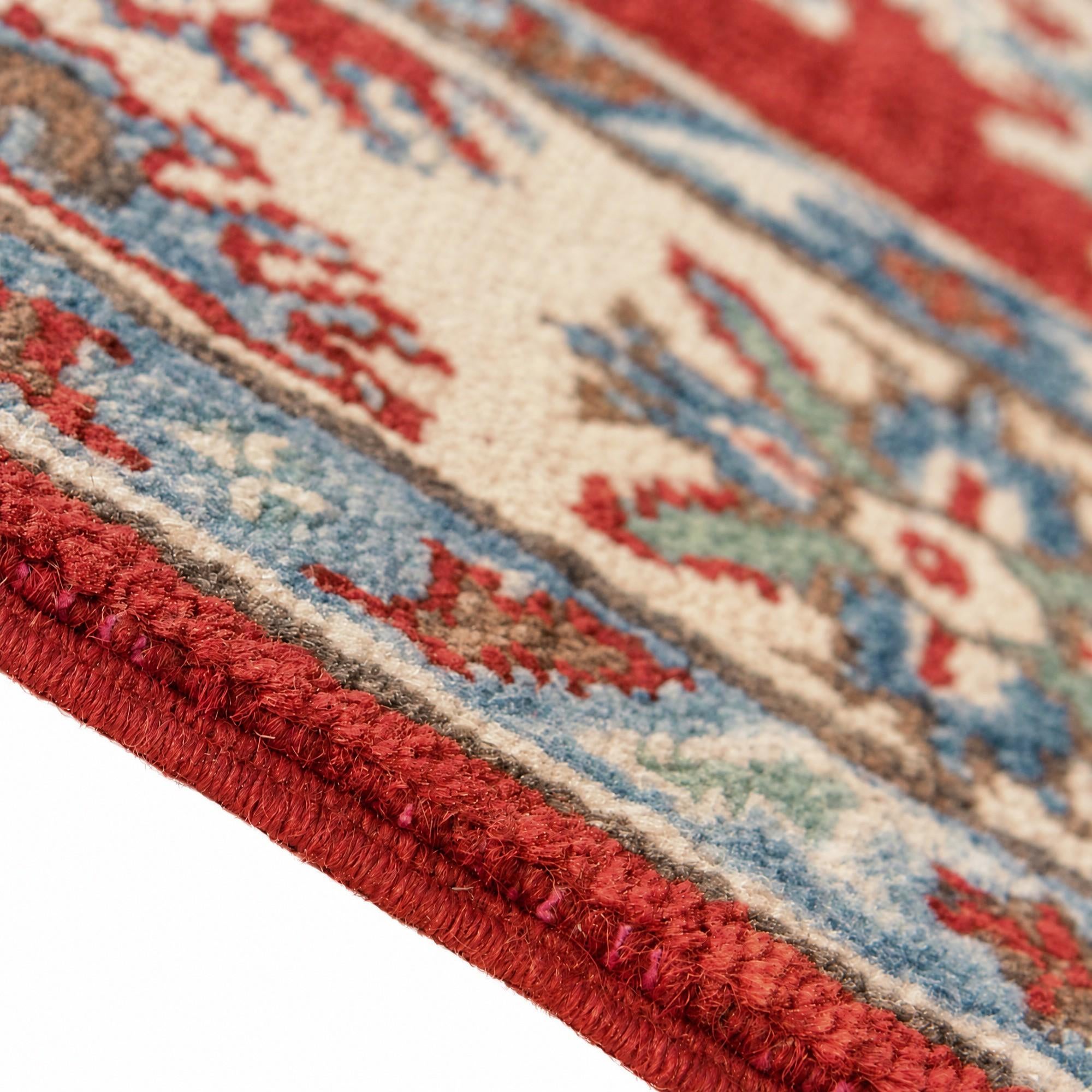 Detail image 7 of 10: 3' 4 x 5' 1 Hand Knotted Kazak Rug