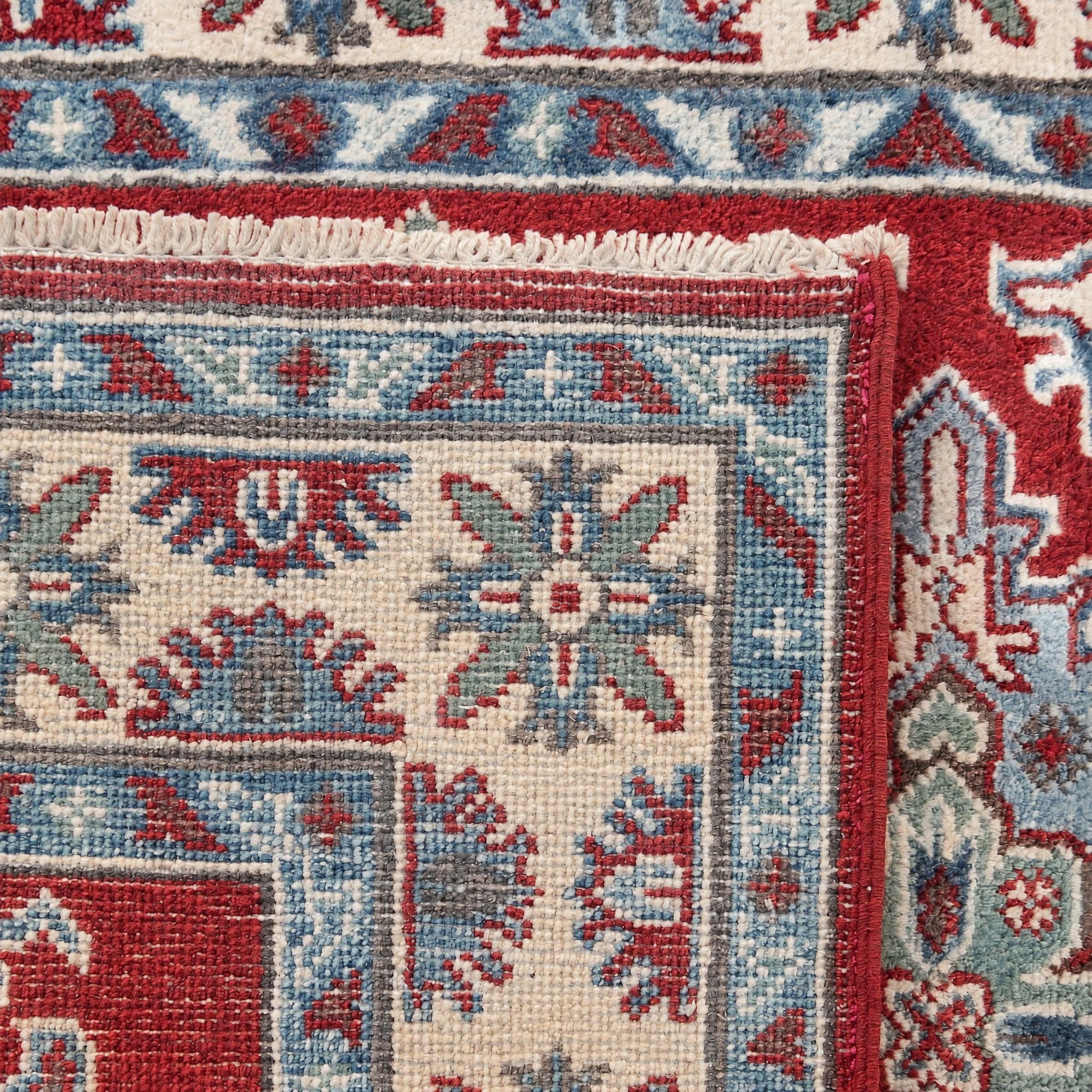 100cm x 155cm Handgeknüpft Kazak Teppich