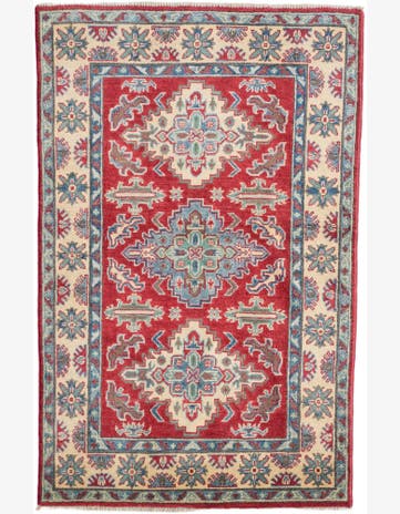 3' 4 x 5' 1 Hand Knotted Kazak Rug