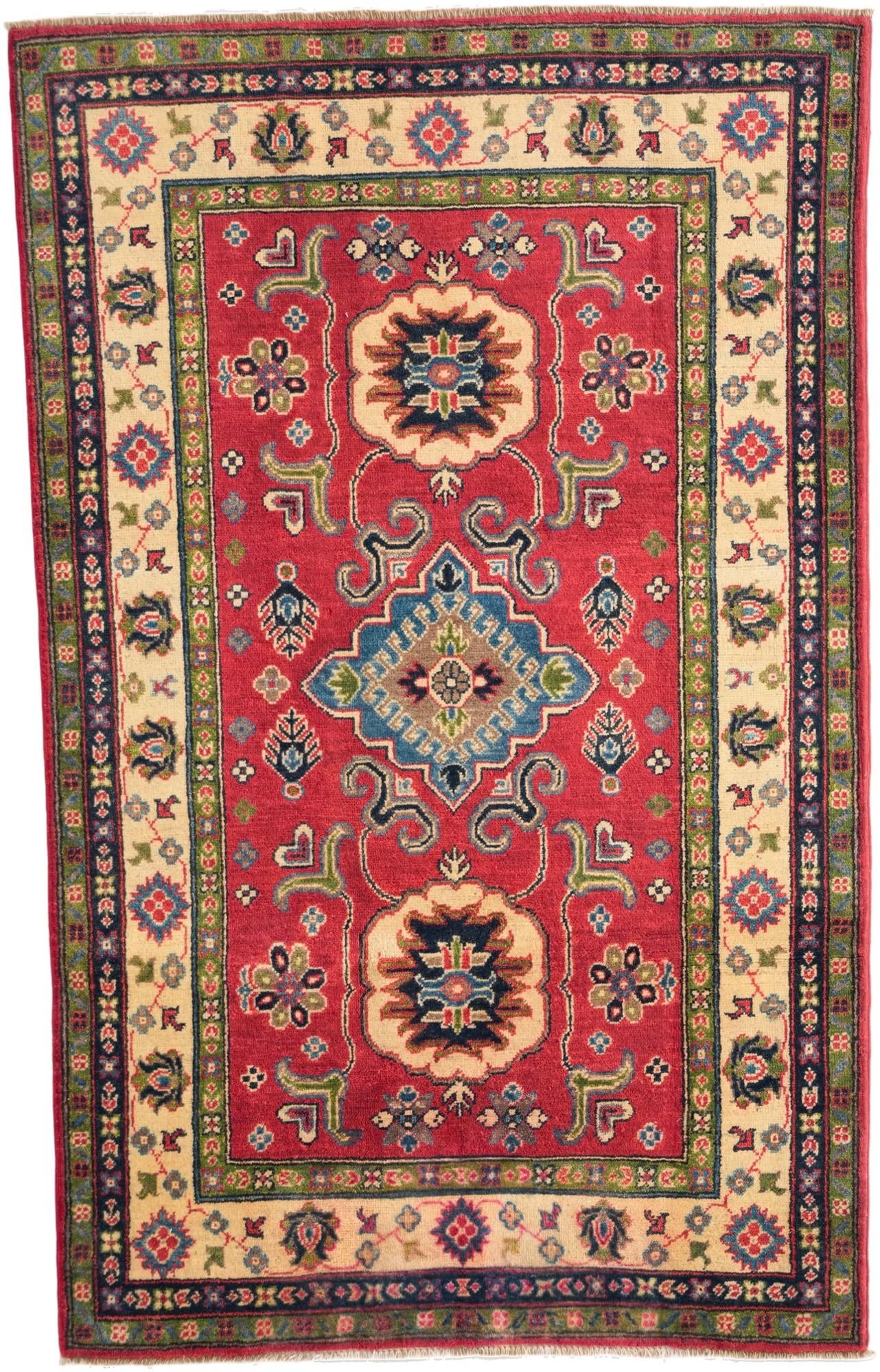 3' 10 x 6' Hand Knotted Kazak Rug