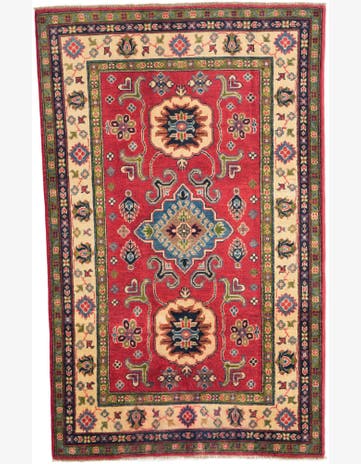 3' 10 x 6' Hand Knotted Kazak Rug