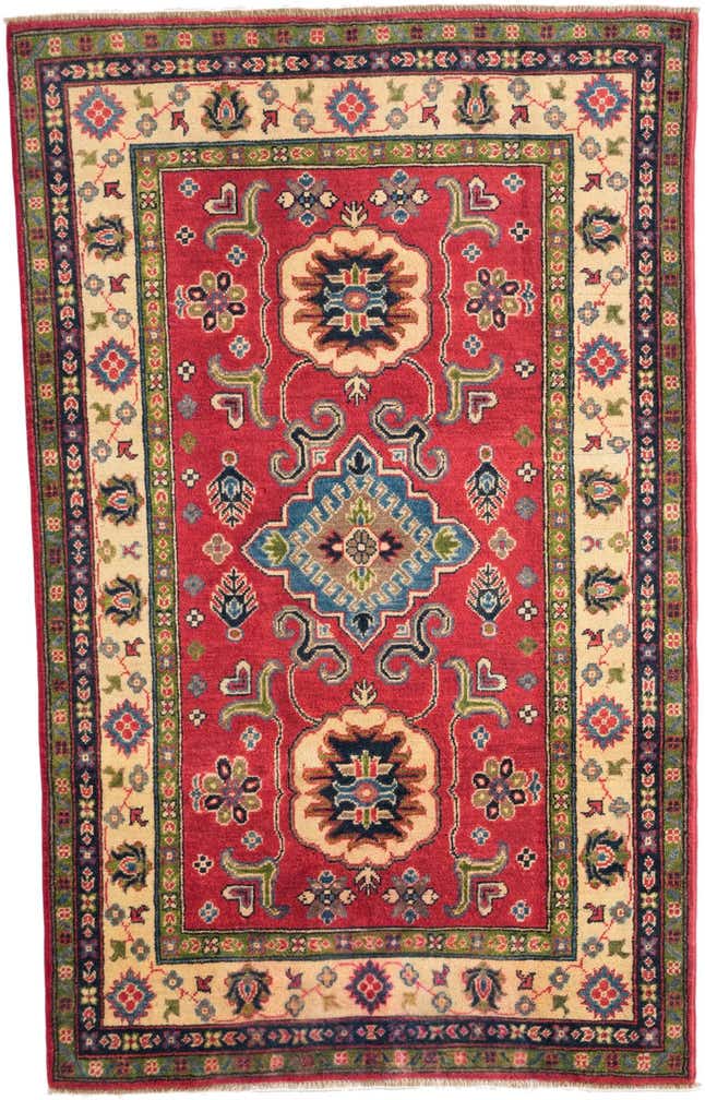 3' 10 x 6' Hand Knotted Kazak Rug