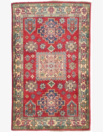 2' 8 x 4' 4 Hand Knotted Kazak Rug