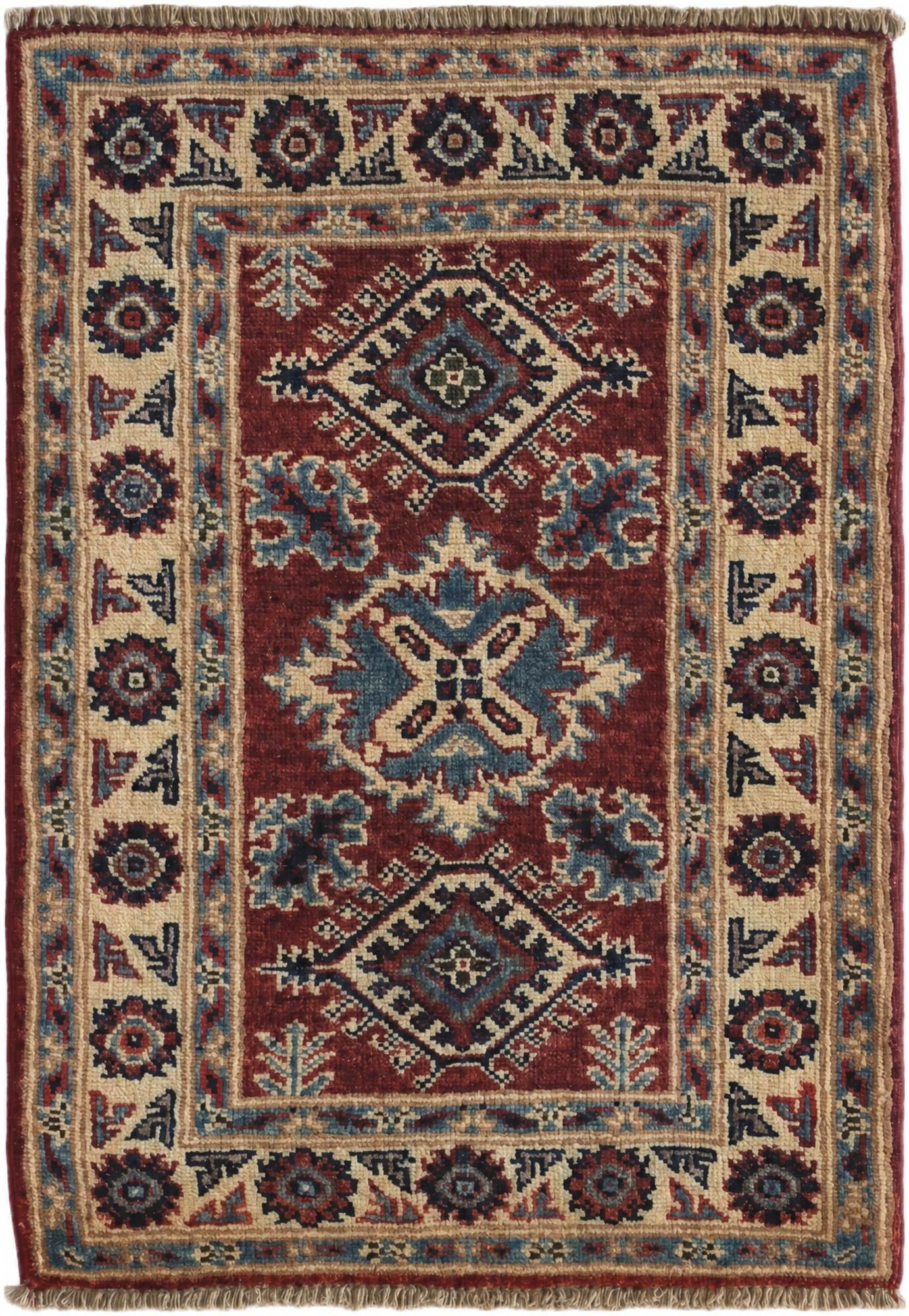 2' x 2' 10 Hand Knotted Kazak Rug