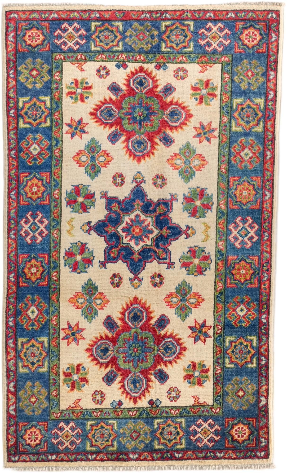 2' 6 x 4' 1 Hand Knotted Kazak Rug