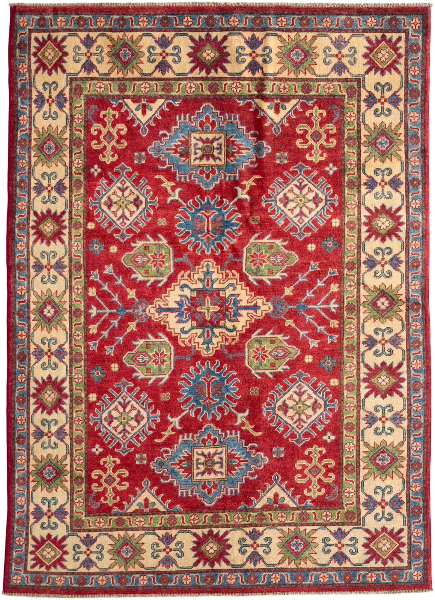 Detail image 2 of 10: 4' 11 x 6' 9 Hand Knotted Kazak Rug