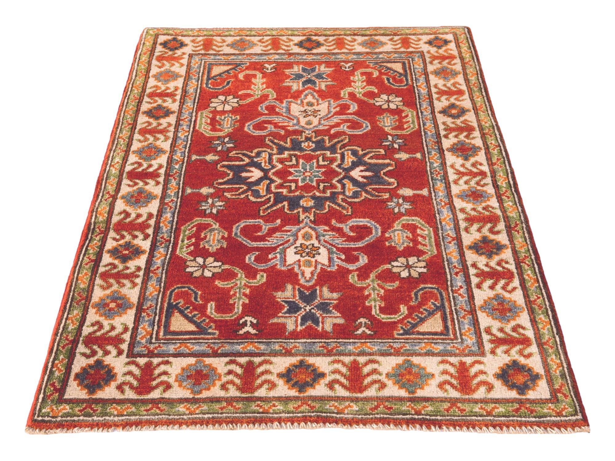 2' 9 x 4' Hand Knotted Kazak Rug