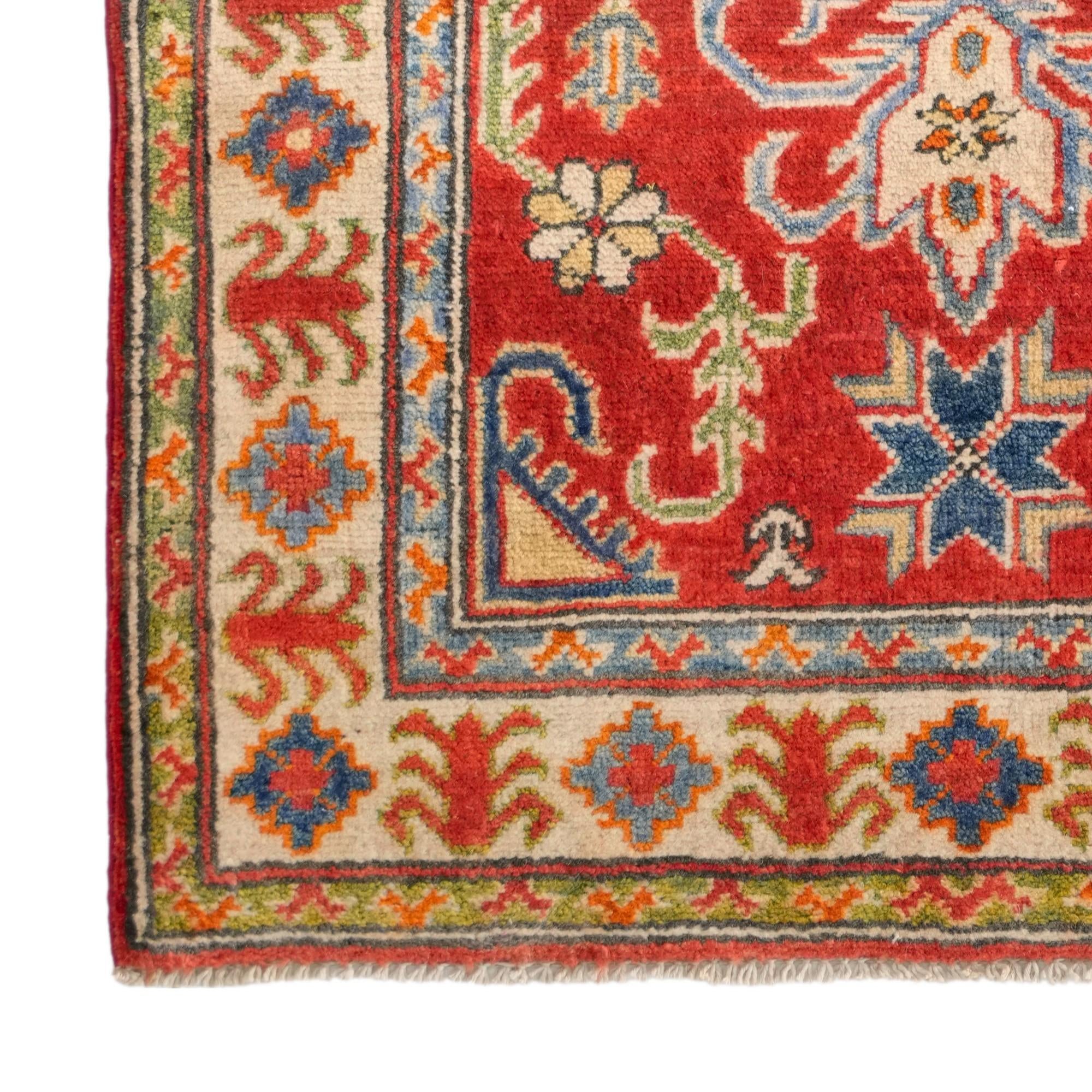 2' 9 x 4' Hand Knotted Kazak Rug