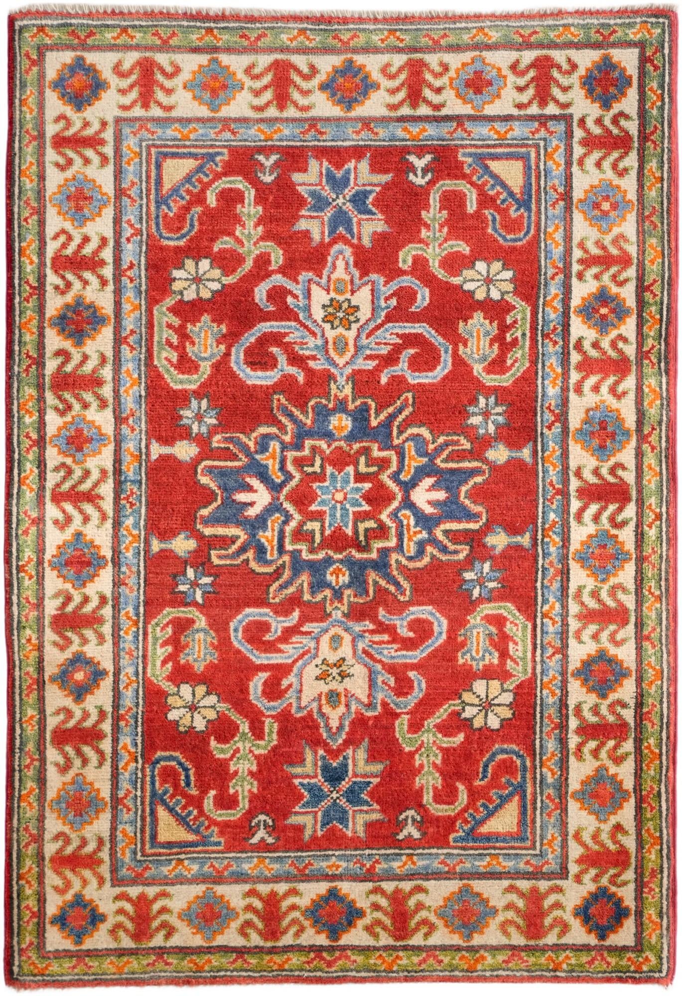 2' 9 x 4' Hand Knotted Kazak Rug