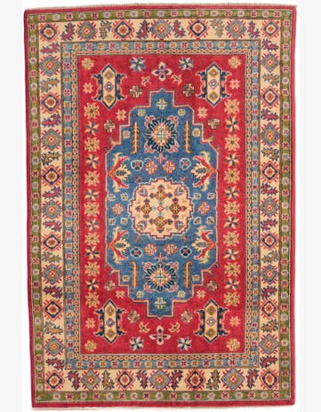 4' 1 x 6' 1 Hand Knotted Kazak Rug