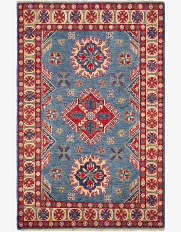 3' 3 x 5' Hand Knotted Kazak Rug