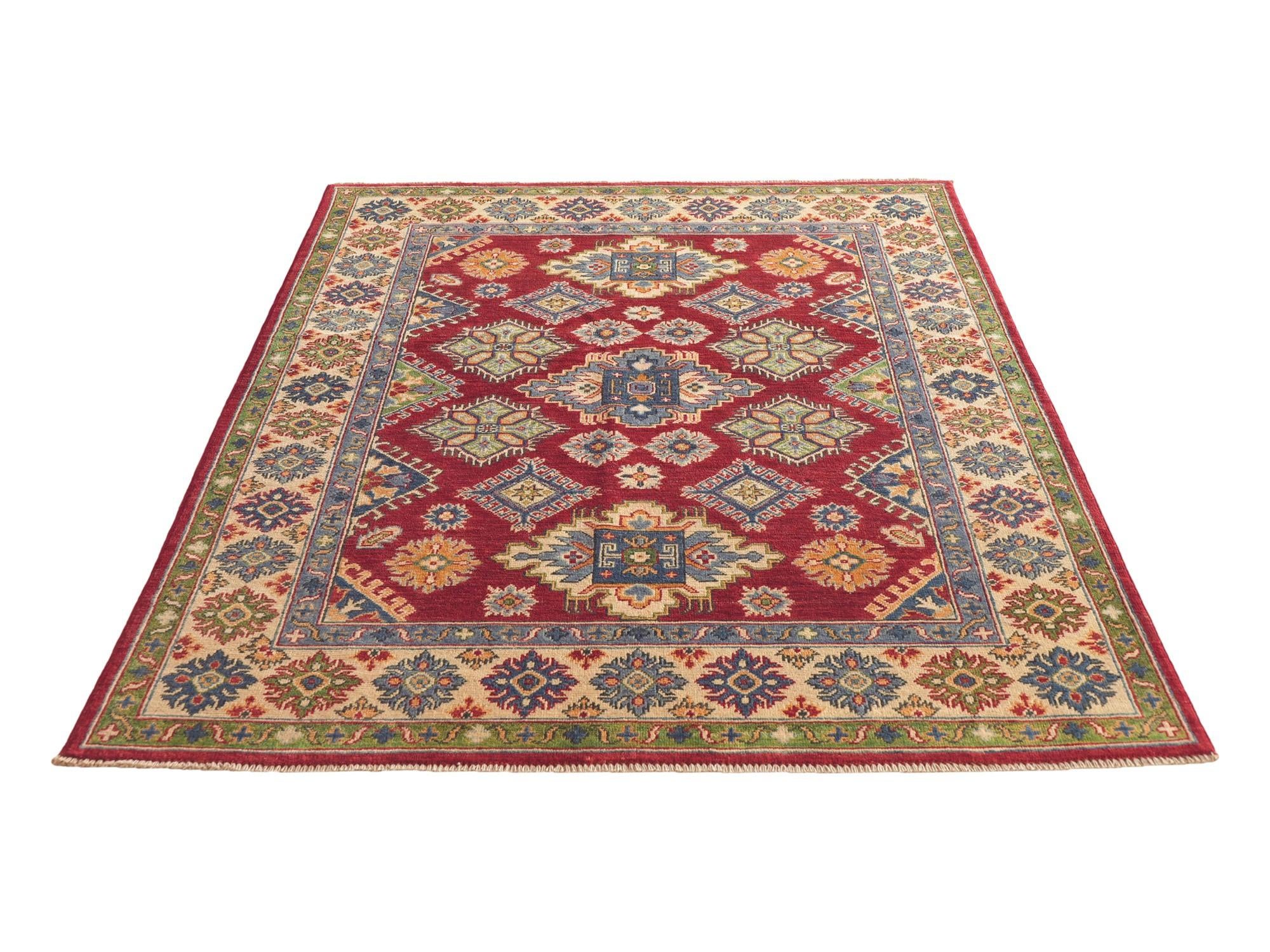 Detail image 5 of 10: 4' 10 x 6' 8 Hand Knotted Kazak Rug