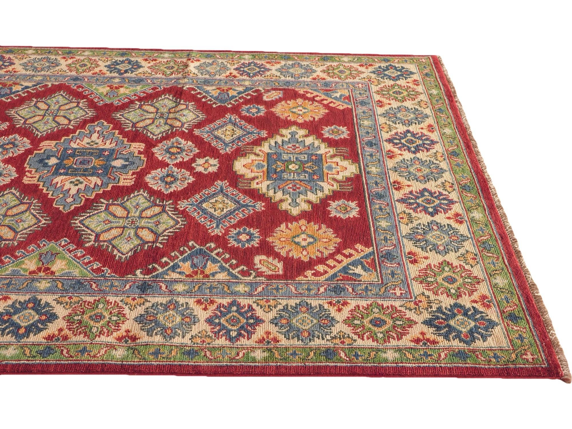 Detail image 6 of 10: 4' 10 x 6' 8 Hand Knotted Kazak Rug