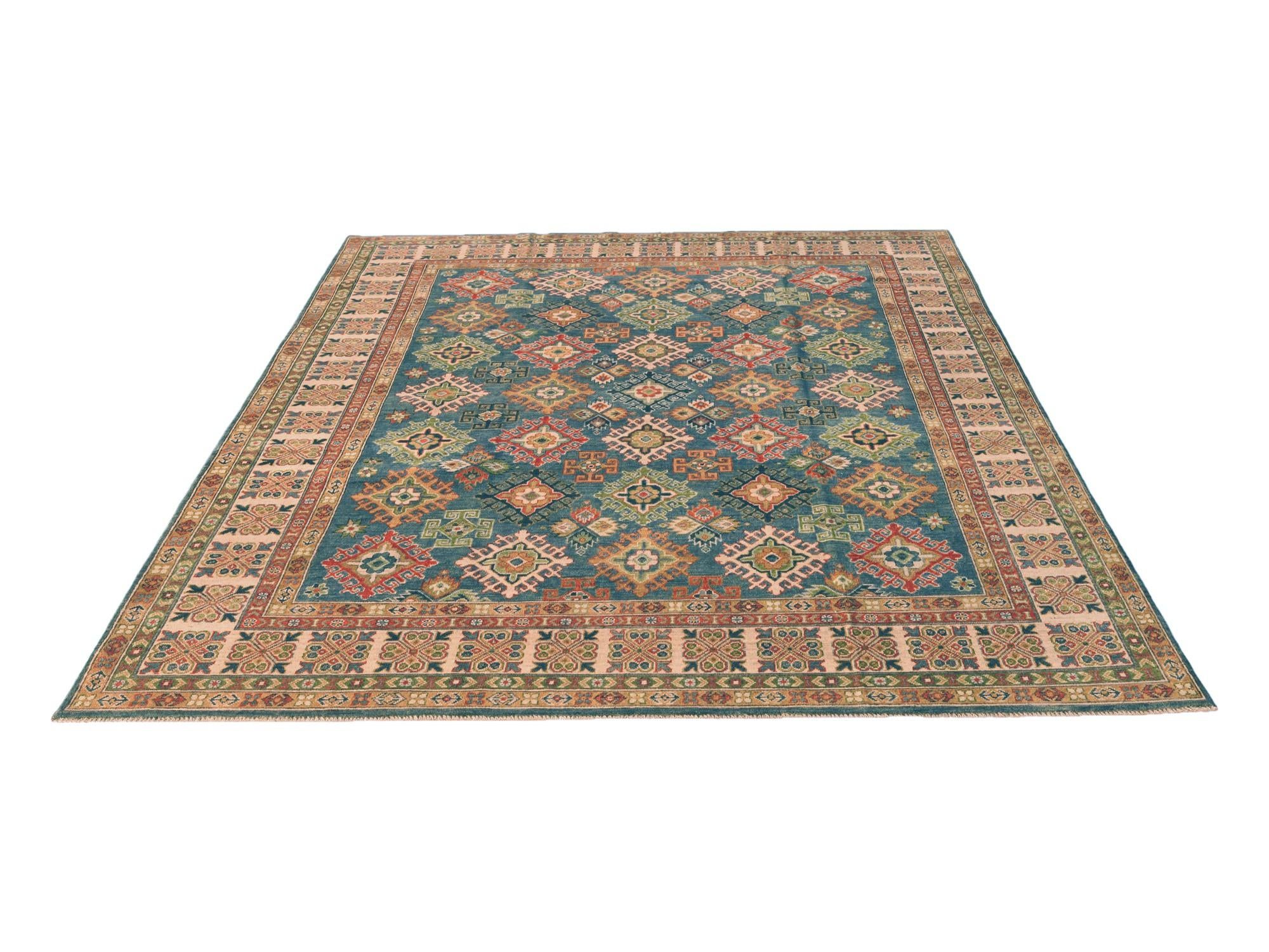 8' 3 x 10' 2 Hand Knotted Kazak Rug