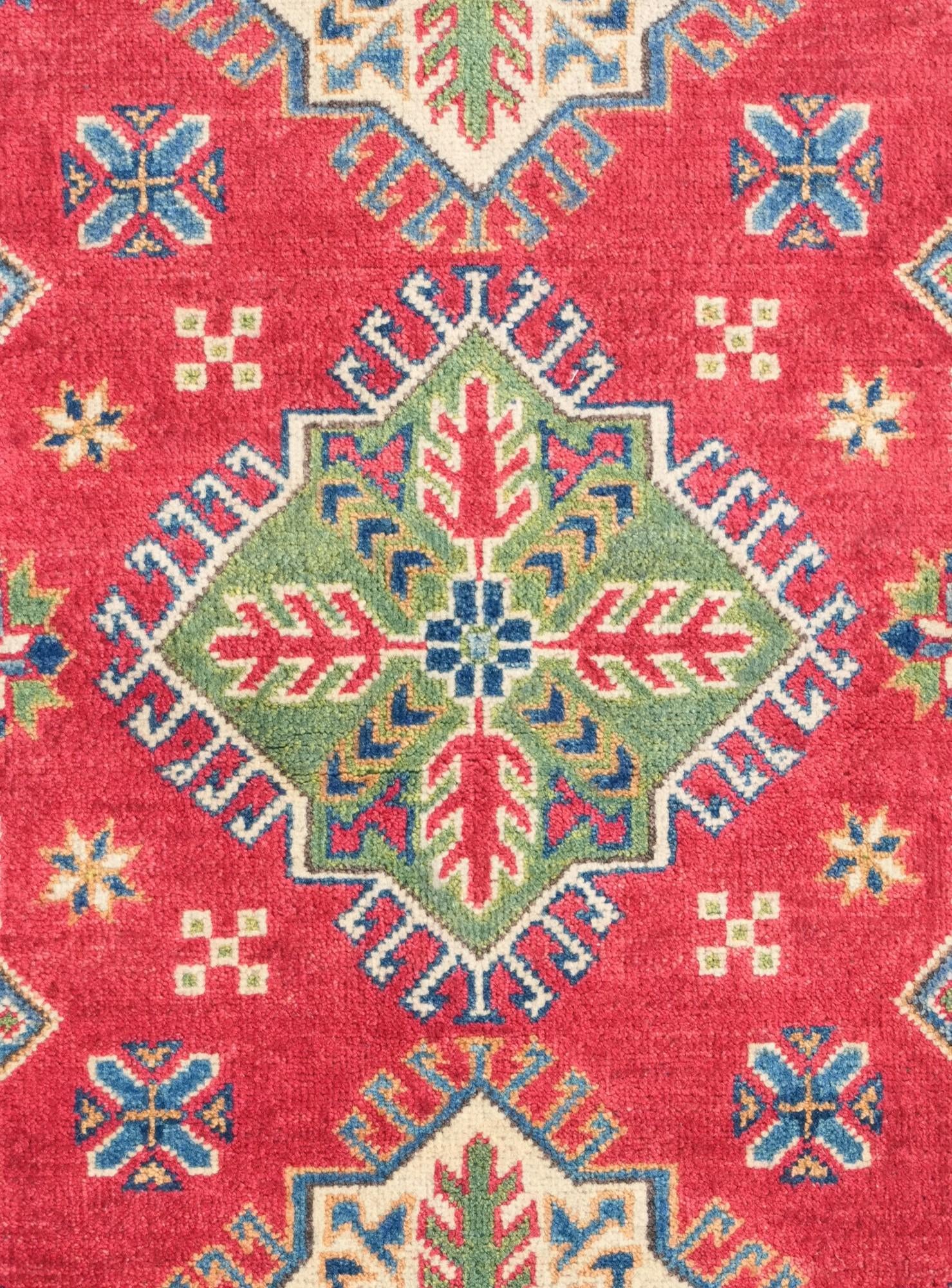 3' 5 x 4' 11 Hand Knotted Kazak Rug