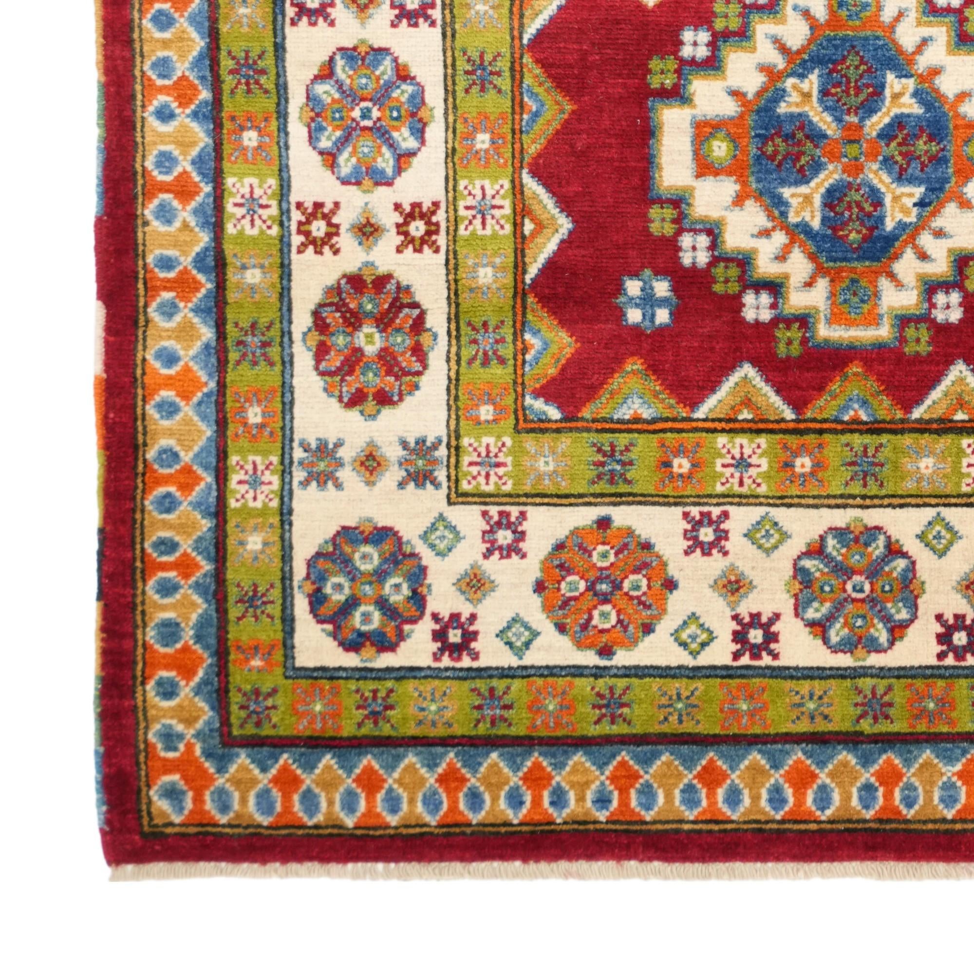 120cm x 185cm Handgeknüpft Kazak Teppich
