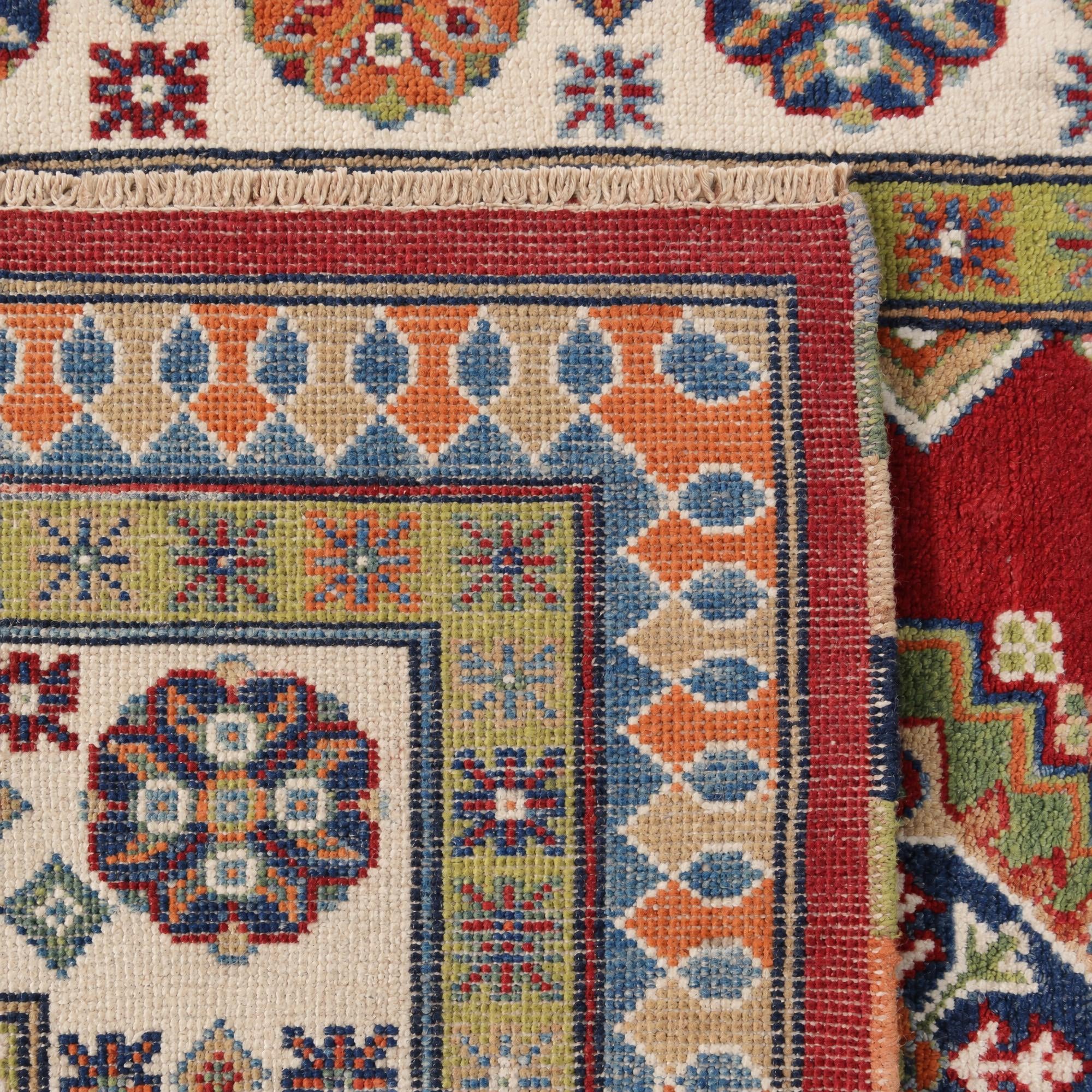 120cm x 185cm Handgeknüpft Kazak Teppich
