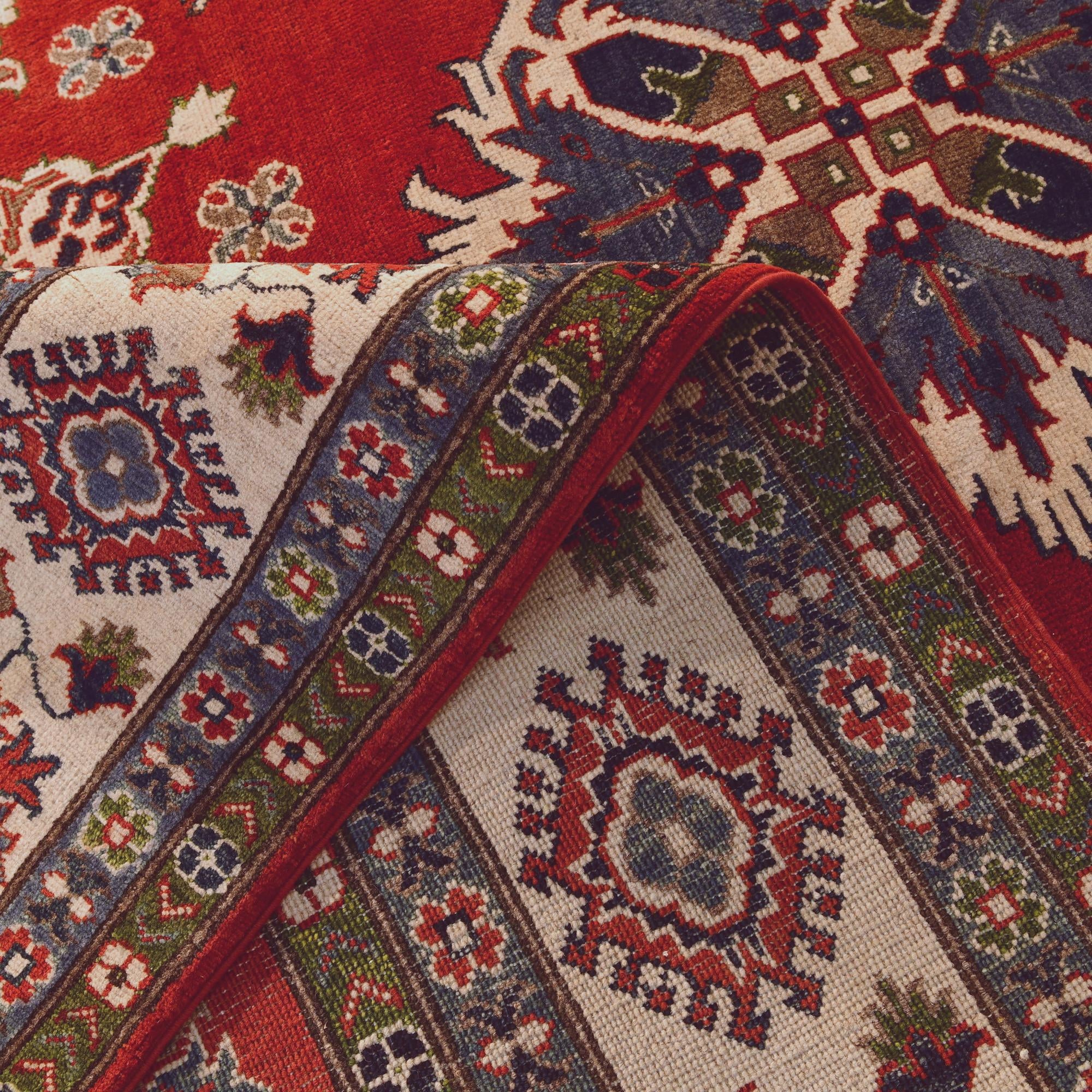 7' 10 x 9' 11 Hand Knotted Kazak Rug