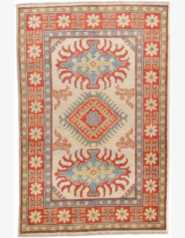 2' 9 x 4' 2 Hand Knotted Kazak Rug