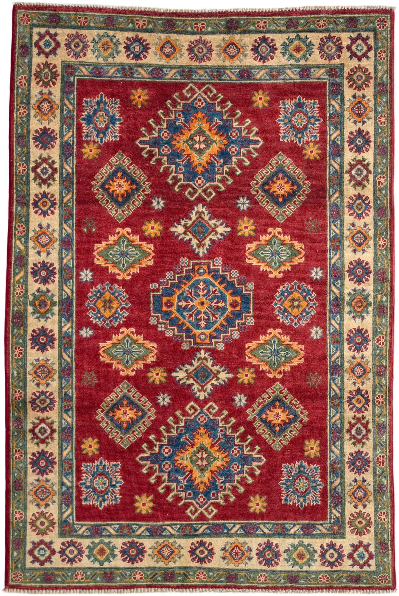 Detail image 2 of 10: 4' x 5' 11 Hand Knotted Kazak Rug