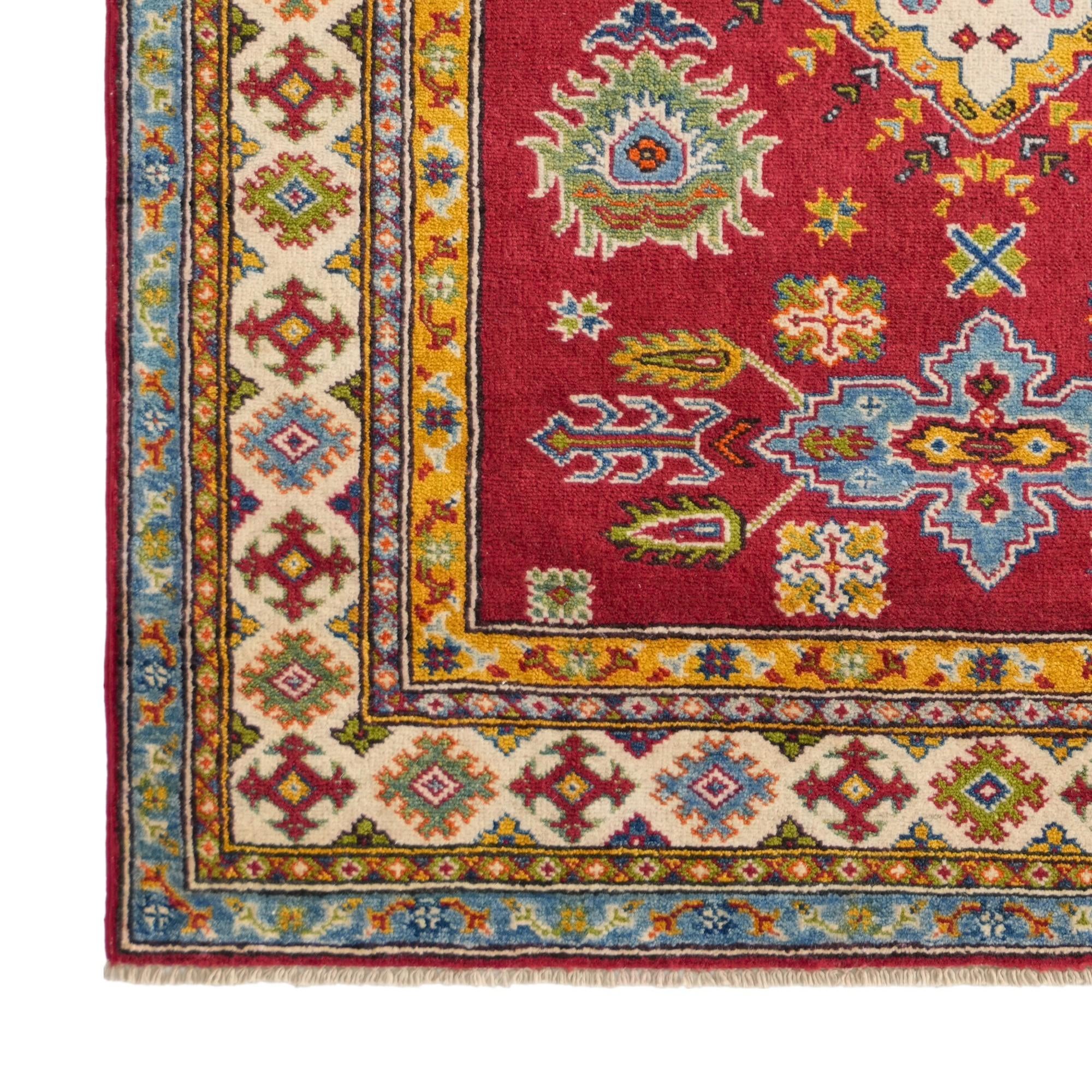 4' 3 x 5' 7 Hand Knotted Kazak Rug