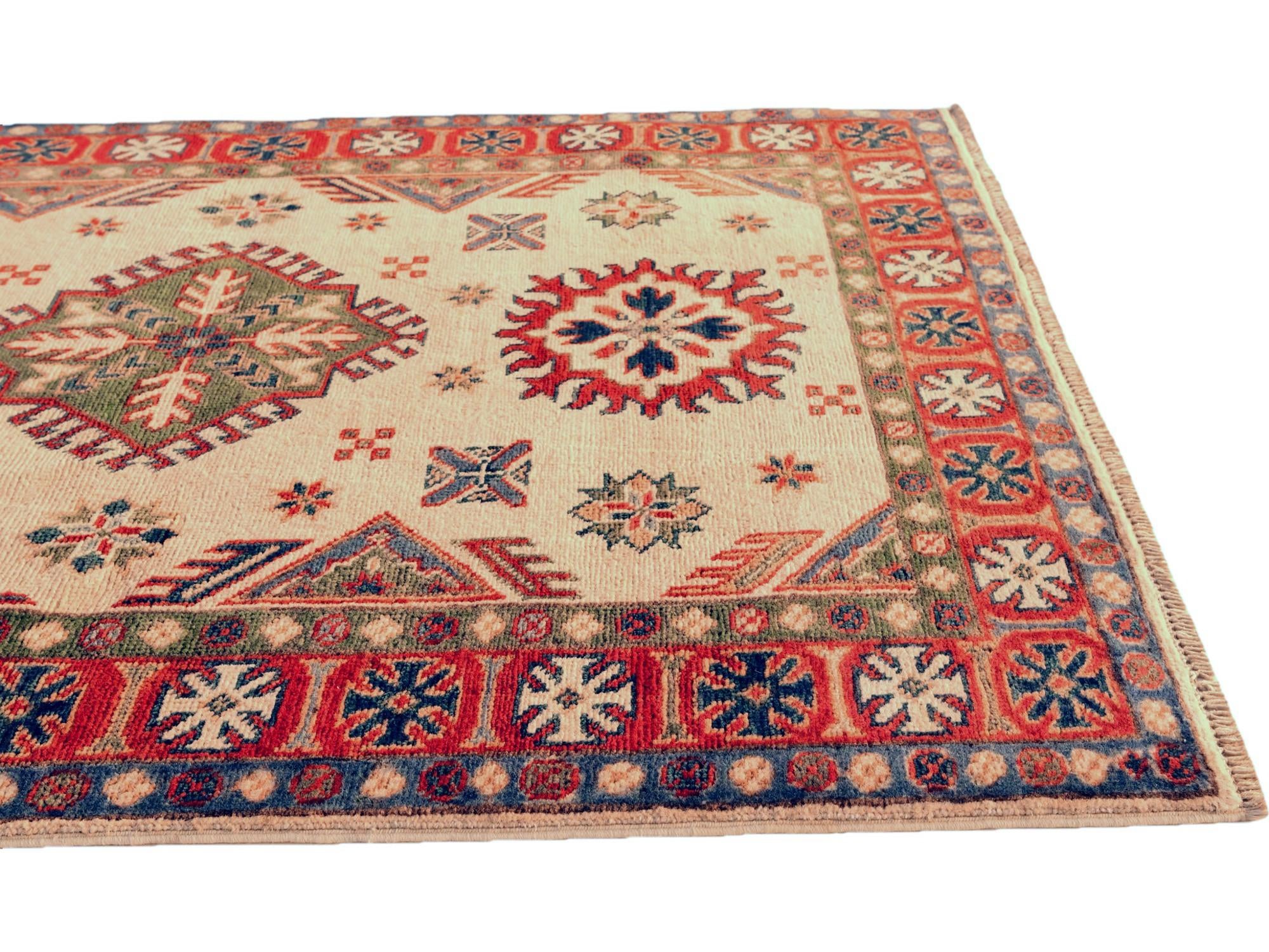 3' 3 x 4' 8 Hand Knotted Kazak Rug