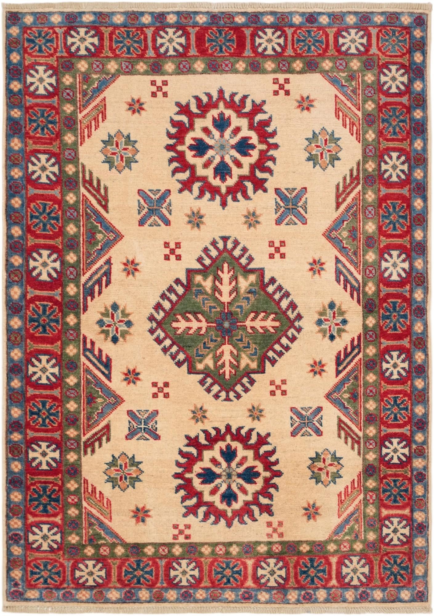 3' 3 x 4' 8 Hand Knotted Kazak Rug