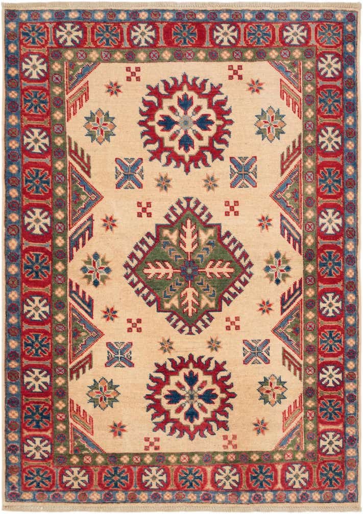 3' 3 x 4' 8 Hand Knotted Kazak Rug
