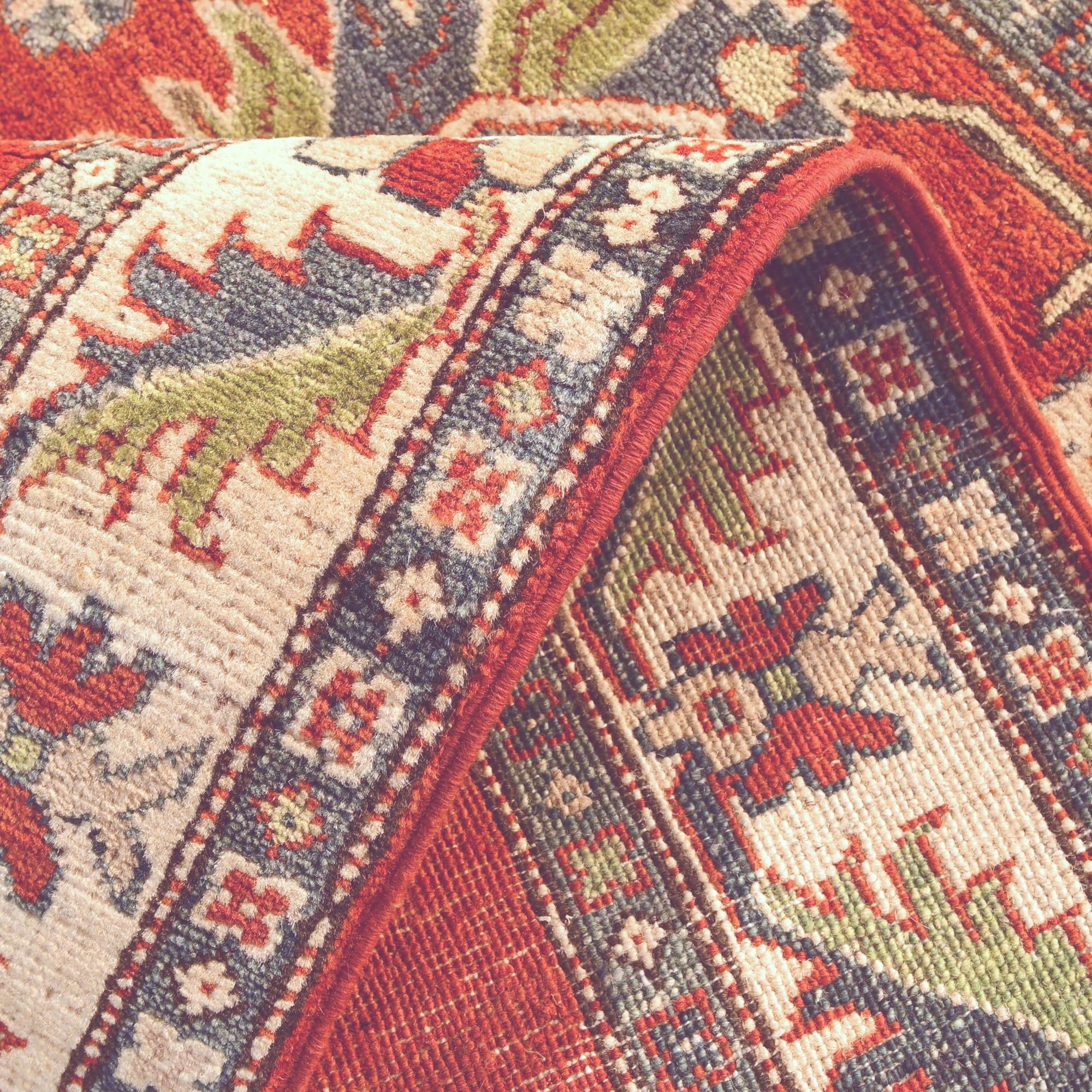 3' 4 x 4' 10 Hand Knotted Kazak Rug