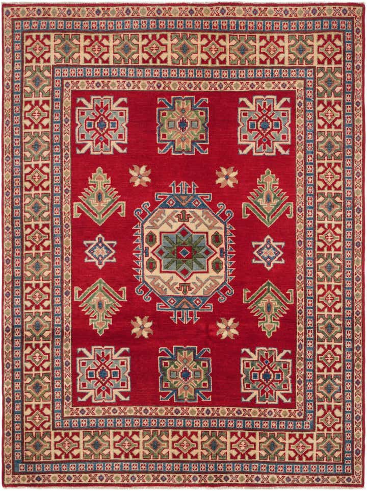 4' 10 x 6' 6 Hand Knotted Kazak Rug