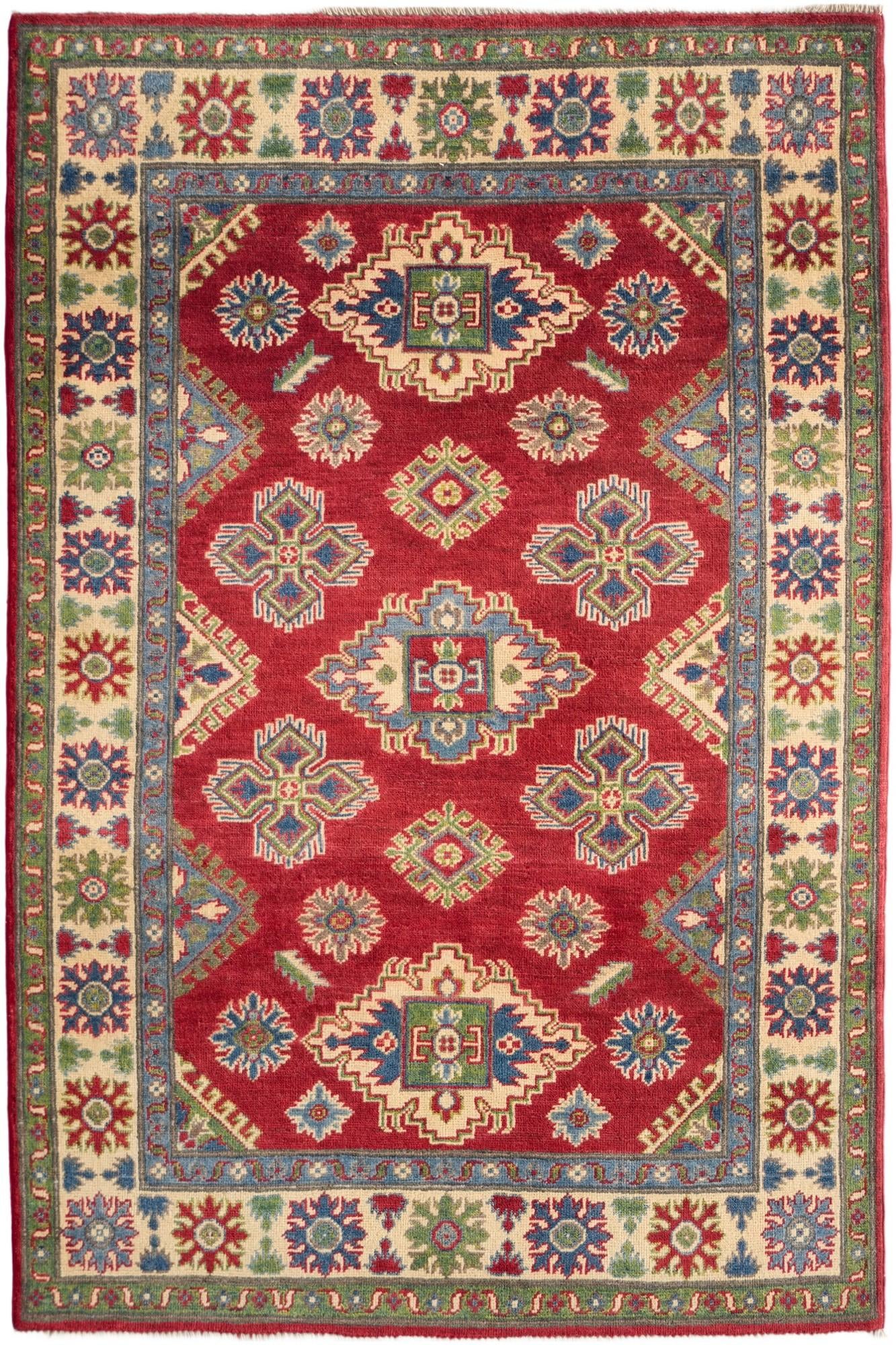 Detail image 2 of 10: 4' x 6' Hand Knotted Kazak Rug