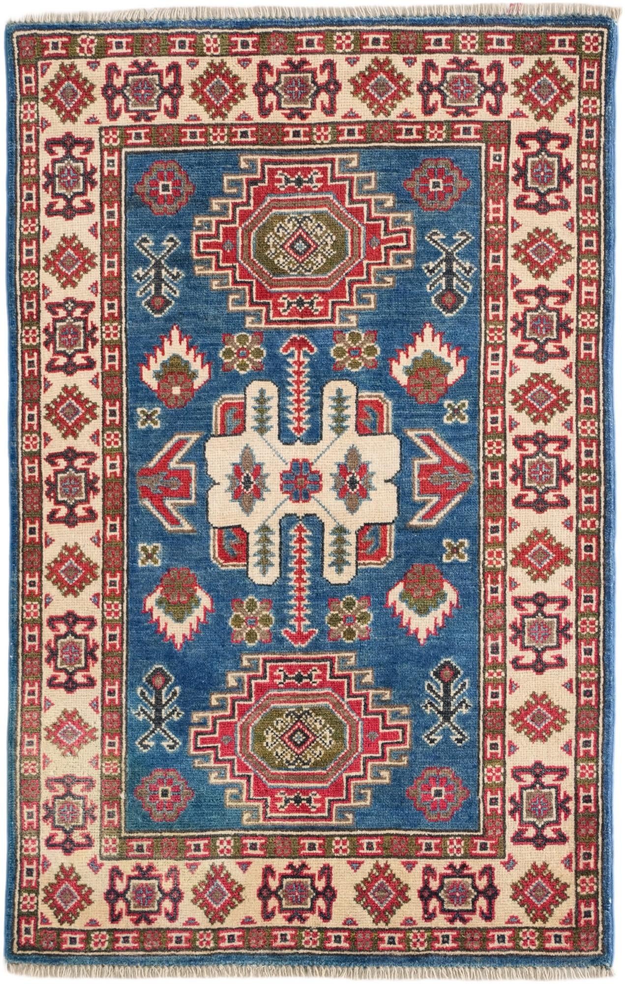 2' 7 x 4' Hand Knotted Kazak Rug