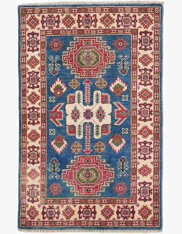 2' 7 x 4' Hand Knotted Kazak Rug