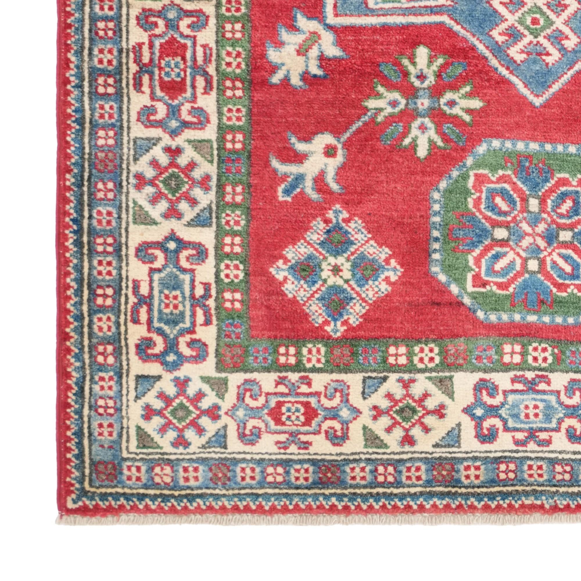 3' 3 x 4' 11 Hand Knotted Kazak Rug