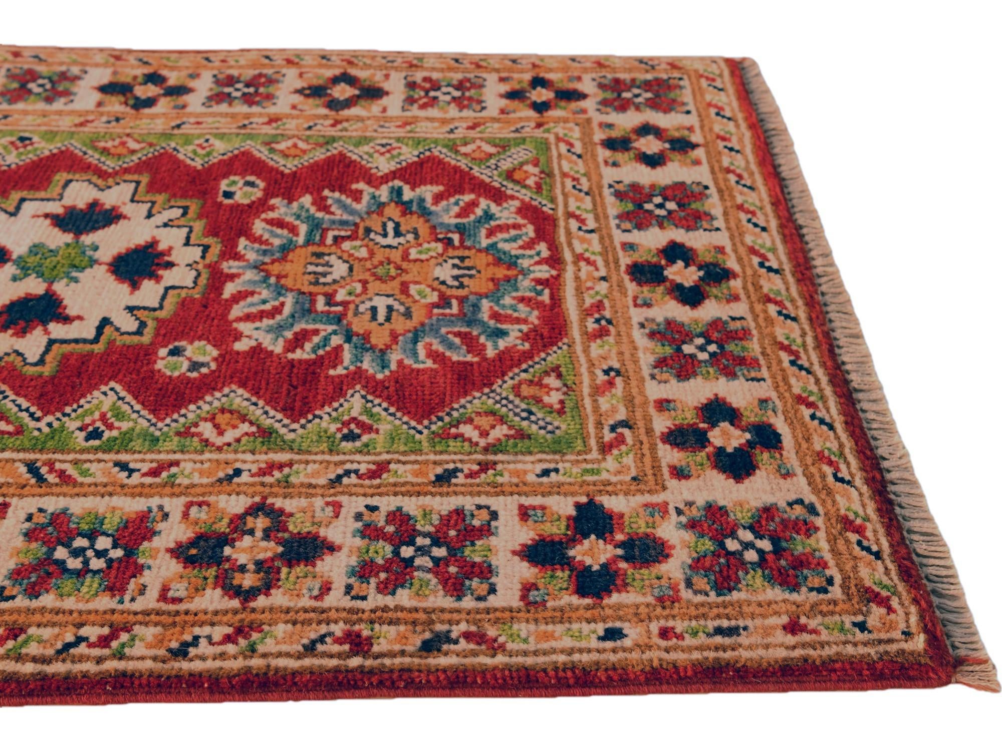 60cm x 85cm Hand Knotted Kazak Rug