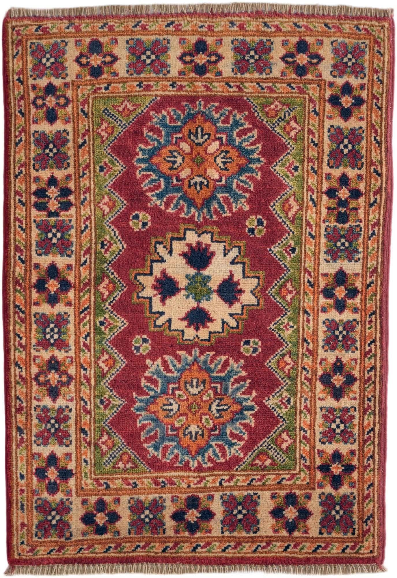 1' 11 x 2' 10 Hand Knotted Kazak Rug